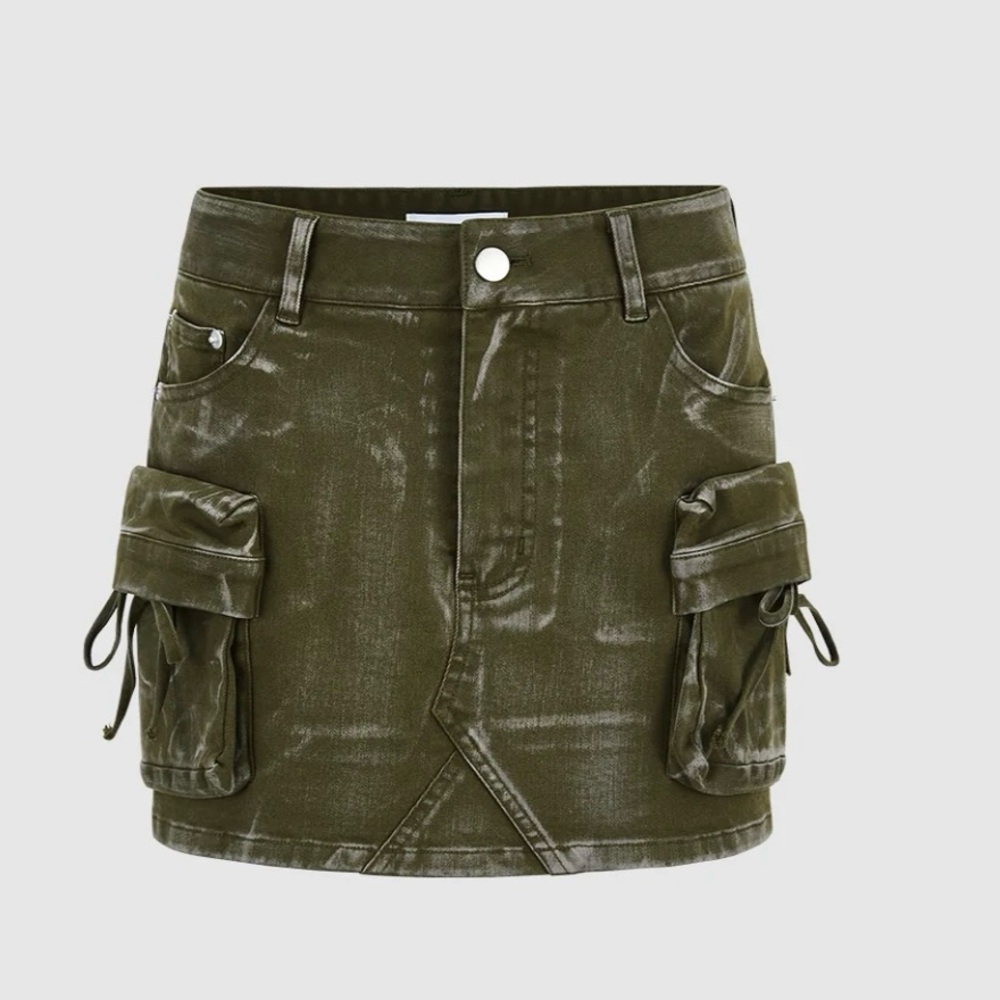 Multi pocket Mini A Line Skirt - Urban Revivo